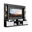 Ver imagem 2 de Estante Rack com Painel e Suporte TV 65" Moscou Multimóveis Preto/Branco