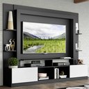 Ver imagem 1 de Estante Rack com Painel e Suporte TV 65" Moscou Multimóveis Preto/Branco