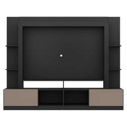 Estante Rack com Painel e Suporte TV 65" Moscou Multimóveis Preto/Lacca Fume - 6