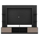 Ver imagem 6 de Estante Rack com Painel e Suporte Tv 65" Moscou Multimóveis Preto/lacca Fume
