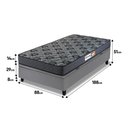 Ver imagem 2 de Conjunto Base Box Baú Solteiro Prince com Colchão Supremo Hellen D33 88x188