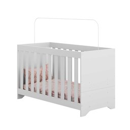 Berço Elza 3 em 1 Vira Cama com Colchão Incluso Branco Certificado Imnetro - 6