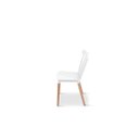 Ver imagem 3 de Cadeira Ellen Windsor Branca Polipropileno Base Madeira