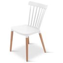 Ver imagem 1 de Cadeira Ellen Windsor Branca Polipropileno Base Madeira