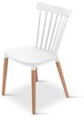 Ver imagem 1 de Cadeira Ellen Windsor Branca Polipropileno Base Madeira