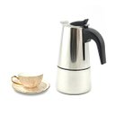Ver imagem 2 de Cafeteira Expresso Italiana Para 6 Xícaras Aço Inox