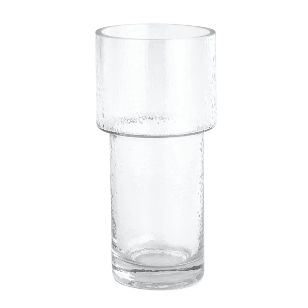 Vaso em Vidro Mesa Transparente Decoração Cilíndrico