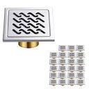 Ver imagem 1 de Ralo Inox 10x10 Kit 23 Uni Banheiro Anti Odor Lavanderia Anti Inseto Higienico Resistente Quintal Va