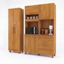 Ver imagem 2 de Kit Armário Multiuso Toronto + Armário de Cozinha Viena 100% MDF Yescasa