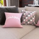 Ver imagem 3 de Capas Almofadas Decorativas Rosa e Geométricas Coração Gratidão Para Sofá 40x40 - Novadecora