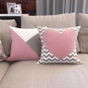 Ver imagem 4 de Capas Almofadas Decorativas Rosa e Geométricas Coração Gratidão Para Sofá 40x40 - Novadecora