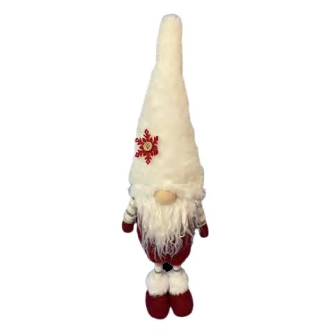 Papai Noel Decorativo Escandinavo Vermelho e Branco 45cm