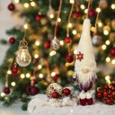 Ver imagem 2 de Papai Noel Decorativo Escandinavo Vermelho e Branco 45cm