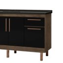 Ver imagem 3 de Gabinete de Cozinha Avelato 4 Portas Armário de Pia 144cm:Avelato/Preto