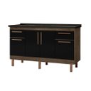 Ver imagem 1 de Gabinete de Cozinha Avelato 4 Portas Armário de Pia 144cm:avelato/preto