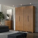 Ver imagem 1 de Guarda-Roupa Casal C/ Pés Demartez D43010KPE Attore 4 Portas Amendola
