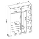 Ver imagem 5 de Guarda-Roupa Casal C/ Pés Demartez D43010KPE Attore 4 Portas Amendola