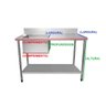 Bancada / Mesa Pia Em Aço Inox com Uma Cuba (56x34x14) A Esquerda E Prateleira (120x60x85) - 2