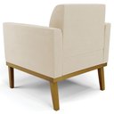 Ver imagem 6 de Sofá Namoradeira e 2 Poltronas Base Madeira Castanho Maressa Suede Bege