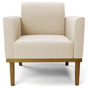 Ver imagem 3 de Sofá Namoradeira e 2 Poltronas Base Madeira Castanho Maressa Suede Bege
