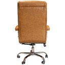 Ver imagem 4 de Cadeira Escritório Presidente Spring Oslo Domann Design Revestimento PU Camel Marrom Base Metal