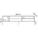 Ver imagem 4 de Rack para Sala de Estar Tv 60 Pol 224cm Industrial Sorah D03 Freijó Off White - Lyam Decor