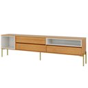 Ver imagem 1 de Rack para Sala de Estar Tv 60 Pol 224cm Industrial Sorah D03 Freijó Off White - Lyam Decor