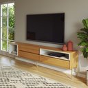 Ver imagem 2 de Rack para Sala de Estar Tv 60 Pol 224cm Industrial Sorah D03 Freijó Off White - Lyam Decor