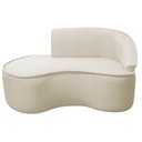 Ver imagem 3 de Kit Divã Recamier Orgânico Marrocos 150cm Lado Esquerdo e 1 Poltronas Amore Bouclé Bege