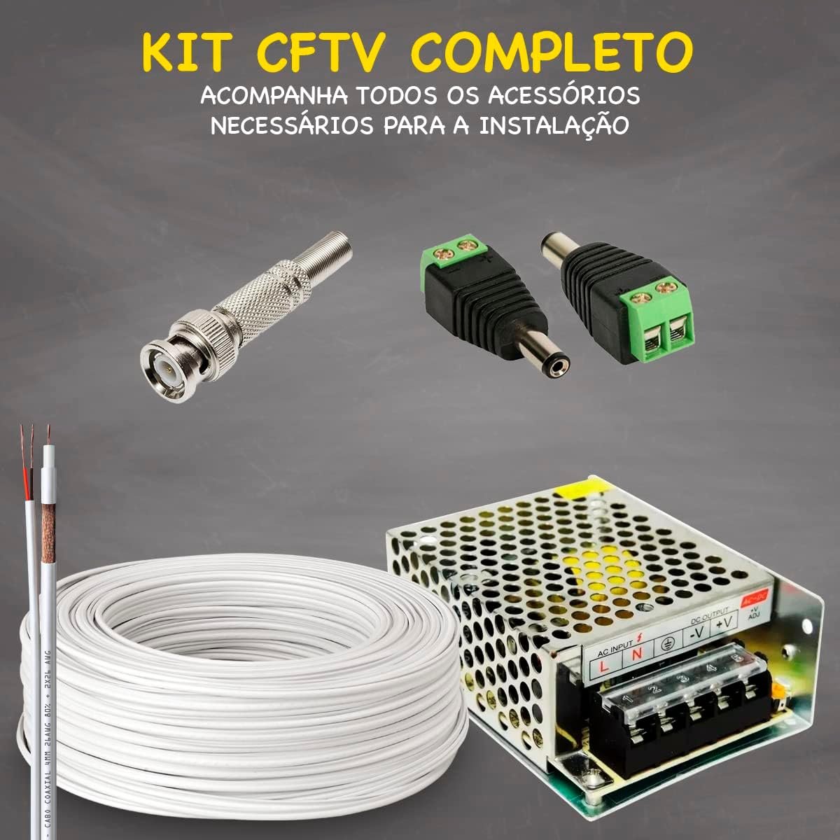 Kit Cftv 4 Cameras Segurança 1080p Full Hd Dvr Intelbras 4ch - 4