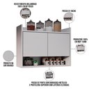Ver imagem 4 de Armário Aéreo para Cozinha 2 Portas Lia M05 Branco - Inoviza