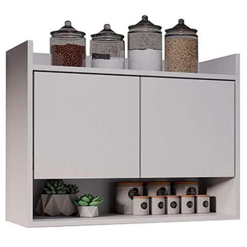 Armário Aéreo para Cozinha 2 Portas Lia M05 Branco - Inoviza