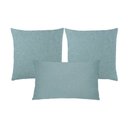 Ver imagem 1 de Kit 3 Capas Almofada Baguete Bouclé Quadradas e Retangular Zíper Invisível, Texturizado