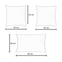 Ver imagem 3 de Kit 3 Capas Almofada Baguete Bouclé Quadradas e Retangular Zíper Invisível, Texturizado