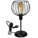 Ver imagem 1 de Luminária Mesa Abajur Classic Aramado Tangerine Preto P/led