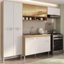 Ver imagem 1 de Armário de Cozinha Compacta com Balcão para Pia e Paneleiro Paris Multimóveis Mp2229 Rustic/