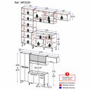 Ver imagem 4 de Armário de Cozinha Compacta com Balcão para Pia e Paneleiro Paris Multimóveis Mp2229 Rustic/