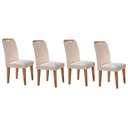 Ver imagem 1 de Kit 4 Cadeiras Sala Jantar Athenas 4 Un Imbuia -capuccino/suede Creme - Rufato