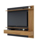 Ver imagem 2 de Painel para Tv Home Suspenso Juriti 1.8 com Mesa de Centro Jeri Noce Milano Preto Acetinado -