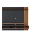 Ver imagem 3 de Painel para Tv Home Suspenso Juriti 1.8 com Mesa de Centro Jeri Noce Milano Preto Acetinado -
