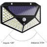 Luminária Solar Arandela Parede Sensor Presença Luz Led - 7