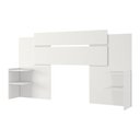 Ver imagem 2 de Cabeceira Extensível em MDF com 4 Prateleiras Mila Branco