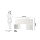 Ver imagem 3 de Cabeceira Extensível em MDF com 4 Prateleiras Mila Branco