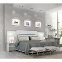 Ver imagem 1 de Cabeceira Extensível em MDF com 4 Prateleiras Mila Branco