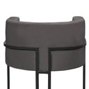 Ver imagem 5 de Kit 2 Poltronas Reforçadas Decorativa Sala Nayara Base Ferro Preto Suede Cinza