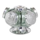 Ver imagem 1 de Baleiro Giratório Vidro 28 Cm 5 Potes Transparente Expositor Bomboniere Balas Doces Cap. 2.5 Litros