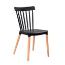 Ver imagem 2 de Kit 6 Cadeiras Paris Preto Polipropileno Sala de Estar Jantar Mesa de Jantar Área de Lazer Recepção
