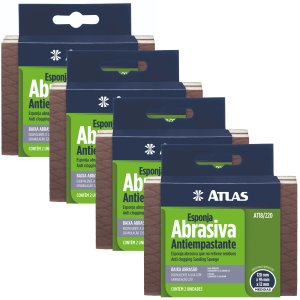 Kit 04 Pares Esponja Abrasiva Baixa Abrasão Antiempastante Granulação 220