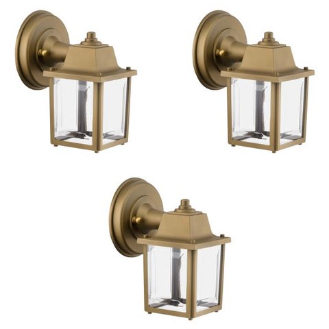 Kit 3 Arandelas Termoplastico Externa Colonial Ouro Velho Varanda Acl98