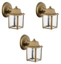 Ver imagem 1 de Kit 3 Arandelas Termoplastico Externa Colonial Ouro Velho Varanda Acl98